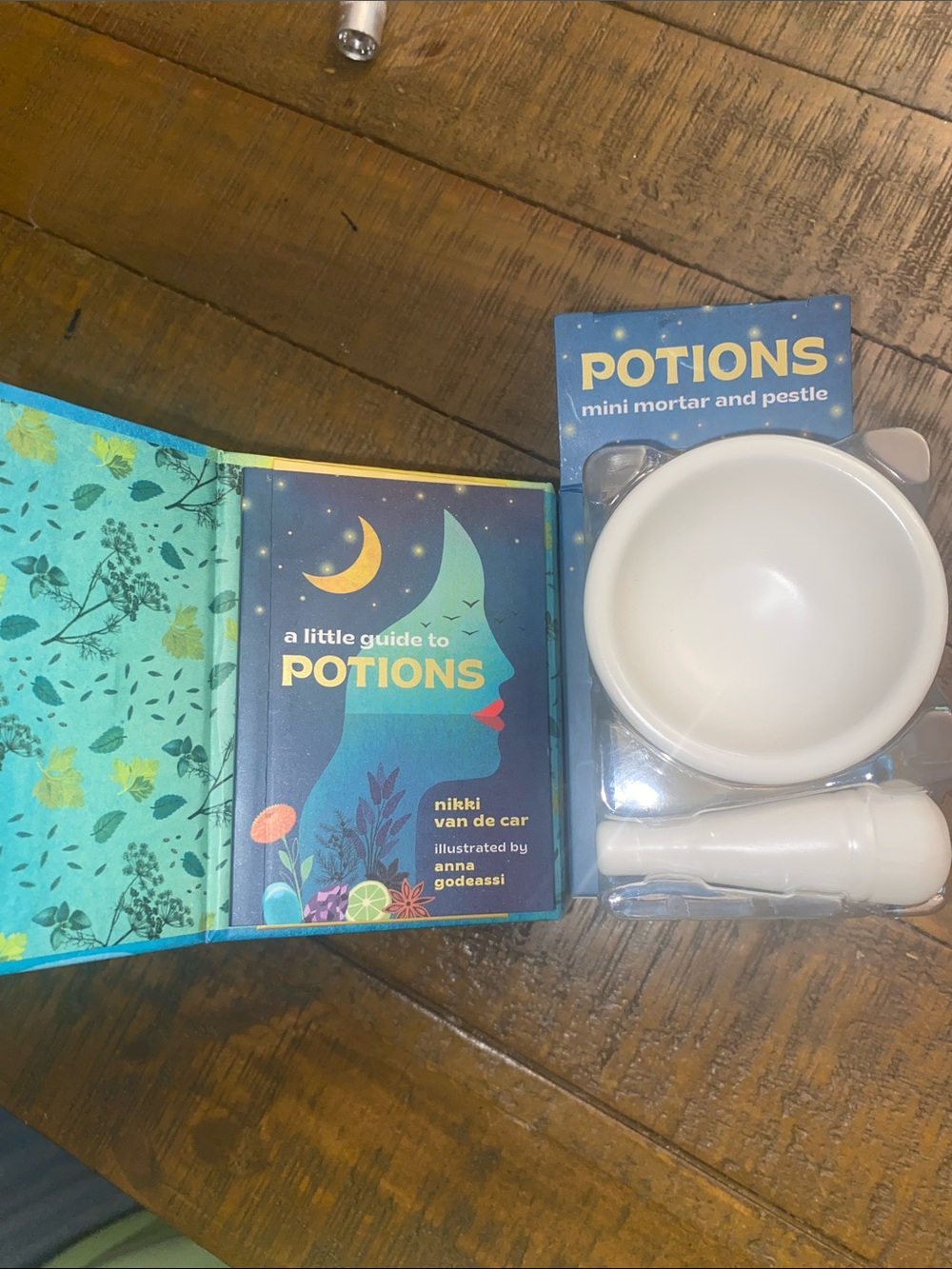 Potions Mini Mortar and Pestle Set with Guide - White